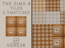 Sims 4 — VERESK_Medusa_ceiling tile 002 by Veresk_Veresk — Five ceiling tile designs in various shades of gold and beige