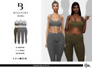 Sims 4 — Seamless Marl Active Set by Bill_Sims — This set includes a sports bra with a scoop neckline and a cross back