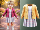Sims 4 — Infant - Floral dress with soft button cardigan set by Garfiel — A lovely infant outfit featuring a soft floral