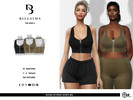 Sims 4 — Ruched Zip Front Sports Bra by Bill_Sims — This top features a soft wear material with a zip front design and