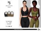 Sims 3 — Ruched Zip Front Sports Bra by Bill_Sims — This top features a soft wear material with a zip front design and