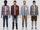 Sims 4 — Loose Flannel Shirt by McLayneSims — TSR EXCLUSIVE