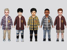 Sims 4 — Loose Flannel Shirt Toddler by McLayneSims — TSR EXCLUSIVE