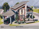 Sims 4 — Manric - No CC by Rirann — Manric is a contemporary house with outdoor lounge area