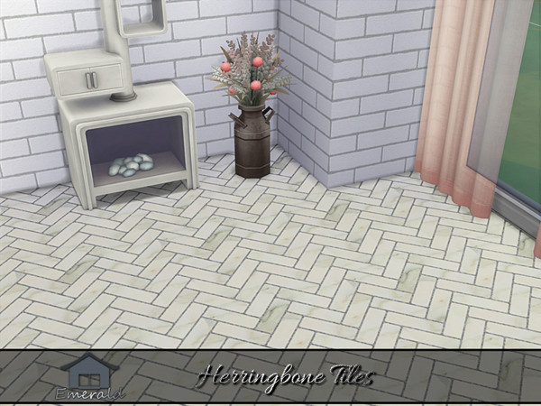 Sims 4 — Herringbone Tiles 2 by Emerald — Herringbone tile is a timeless,elegant and durable floor that works well in