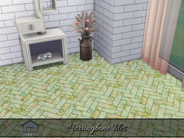Sims 4 — Herringbone Tiles 8 by Emerald — Herringbone tile is a timeless,elegant and durable floor that works well in
