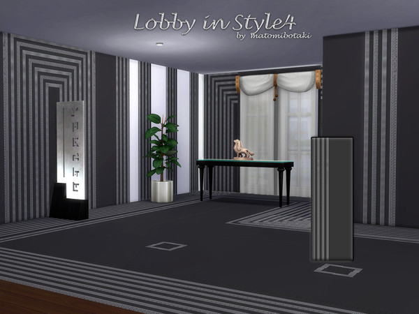 Sims 4 — Lobby in Style4 by matomibotaki — Design your lobby in a stylish and chic way, whether it's a modern entrance