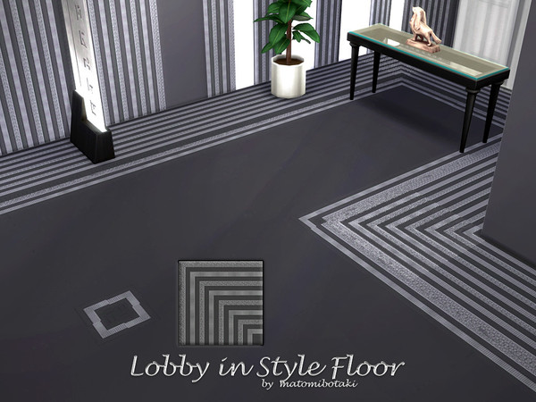Sims 4 — Lobby in Style Floor by matomibotaki — Design your lobby in a stylish and chic way, whether it's a modern