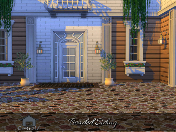 Sims 4 — Beaded Siding 1 by Emerald — Beaded Siding is a durable, timeless, sophisticated style for lasting weather