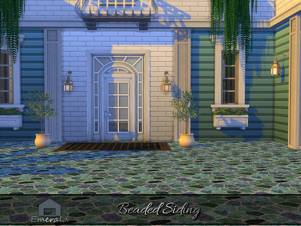 Sims 4 — Beaded Siding 2 by Emerald — Beaded Siding is a durable, timeless, sophisticated style for lasting weather