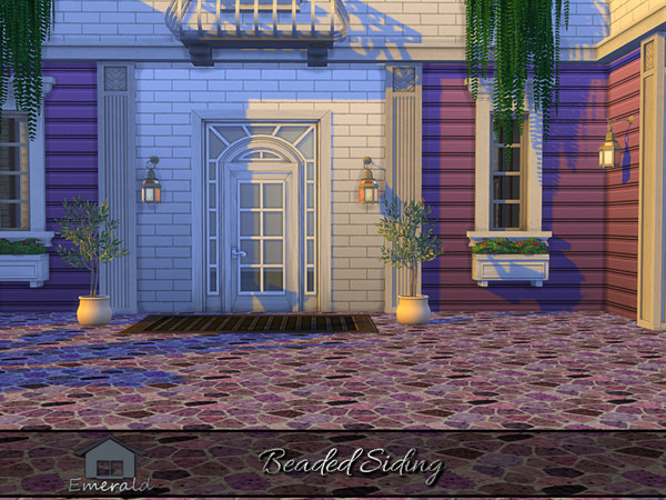 Sims 4 — Beaded Siding 3 by Emerald — Beaded Siding is a durable, timeless, sophisticated style for lasting weather