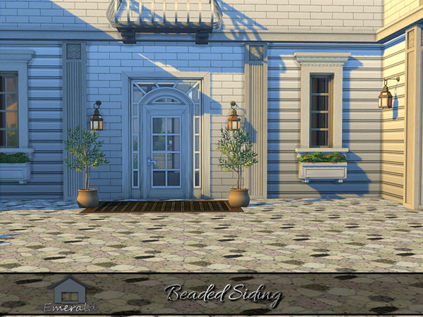 Sims 4 — Beaded Siding 4 by Emerald — Beaded Siding is a durable, timeless, sophisticated style for lasting weather