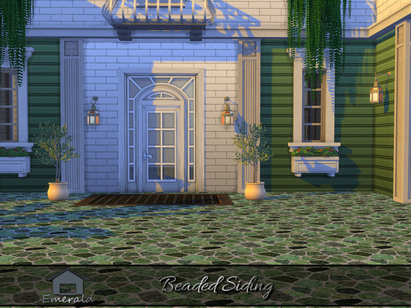 Sims 4 — Beaded Siding 5 by Emerald — Beaded Siding is a durable, timeless, sophisticated style for lasting weather