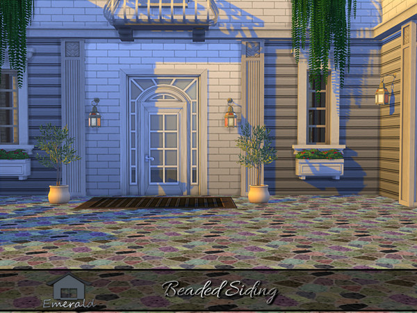 Sims 4 — Beaded Siding 6 by Emerald — Beaded Siding is a durable, timeless, sophisticated style for lasting weather