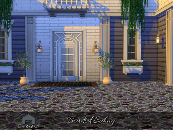 Sims 4 — Beaded Siding 7 by Emerald — Beaded Siding is a durable, timeless, sophisticated style for lasting weather
