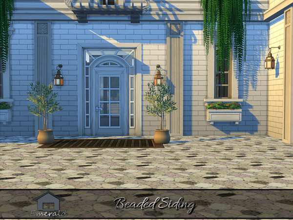 Sims 4 — Beaded Siding 8 by Emerald — Beaded Siding is a durable, timeless, sophisticated style for lasting weather