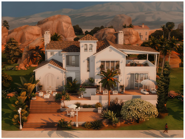 Sims 4 — MM. Modern Tuscan by Merin_Martini — My Sims 4 lots some are inspired from random pictures that I found on the