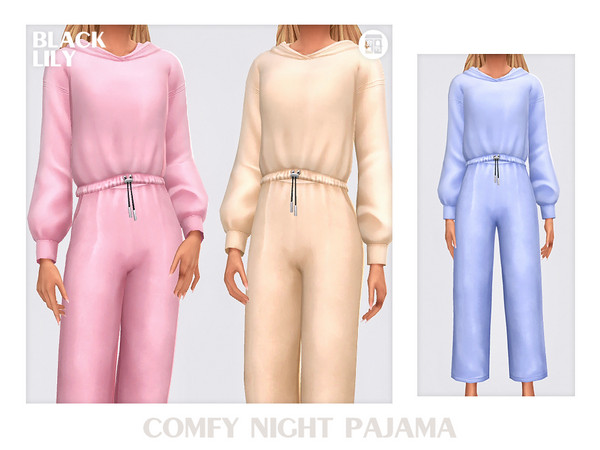 Sims 4 — Comfy Night Pajama by Black_Lily — YA, A, Teen