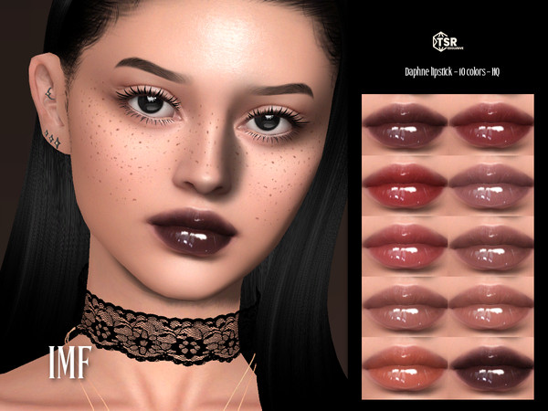 Sims 4 — IMF Daphne Lipstick by IzzieMcFire — Daphne Lipstick contains 10 colors in hq texture. Standalone item with