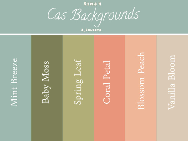 Sims 4 — Mint Breeze CAS Background (Only have 1 in game at a time) by XChloe98 — Cute pastel CAS background inspired by