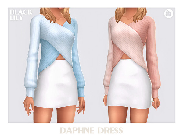 Sims 4 — Daphne Dress by Black_Lily — YA, A, Teen