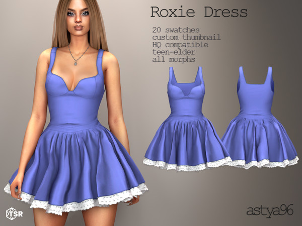 Sims 4 — Roxie Mini Dress by astya96cc — 20 swatches
