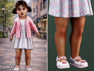 Sims 4 — Toddler - Floral shoes with rose strap embellishment by Garfiel — A cute pair of toddler shoes with a charming