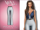 Sims 4 — High waiste pants with belt by Mona — -New mesh-