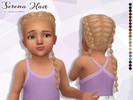 Sims 4 — Serena Hair - Toddler version (3 Styles included) by Lewbertsn00tles — A delicate double Dutch braid hairstyle