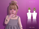 Sims 4 — LEXEL - Yoko updo bun with fringe (toddler hairstyle) by LEXEL_s — 35 swatches