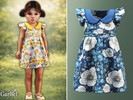 Sims 4 — Toddler - Floral dress with peter pan collar by Garfiel — A lovely toddler dress with a soft floral print, sweet