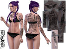 Sims 4 — Dark Fantasy Knight Lower Arm Tattoo (Right) by MaruChanBe2 — Dark fantasy inspired tattoos for your cuties.