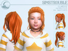 Sims 4 — Clarice Hairstyle Set - Kids Conversion by simstrouble — A Flowy Ponytail with loose, face-framing strands and