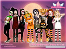 Sims 4 — GML's Halloween Clothes for Girls Collection (Remastered) by GabymeloveSims — Spooky-cute Halloween clothing set