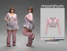 Sims 4 — aiko - tie front cardigan by moorshum — - new mesh, 12k polys