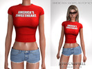 Sims 4 — AMERICANA SHORTS AND TOP SET by Joan_Campbell_Beauty_ — INCLUDES: SHORTS (3 swatches)