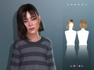 Sims 4 — LEXEL - Margot messy wavy bob with bangs (child hairstyle) by LEXEL_s — 35 swatches