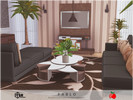 Sims 4 — Pablo - living room by melapples — an elegant living room in darker colours. 6x8