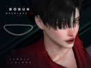 Sims 4 — Choker chain necklace set by Bobur2 — This set includes 2 necklace options, the first option is a choker
