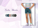 Sims 4 — Sadie Shorts by Lewbertsn00tles — A simple pair of cuffed jeans shorts. Maxis Match