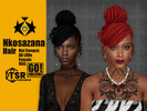 Sims 4 — Nkosazana Hair by GoAmazons — Stylish high braid's updo for afro-textured hair.