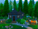 Sims 4 — Hagrid's Hut by AbendsternCC — The cozy dwelling of a forest giant, where towering trees whisper and every