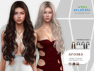 Sims 4 — Stealthic - Aroma (Hair) by Stealthic — - 39 Colors + 24 EA Colors (Dark Roots & Ombres)