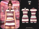 Sims 4 — SET-Berry Cream Outfit - BD1665 by busra-tr — - Set Inclued : Top - Skirt - 8 Swatches