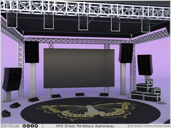 Sims 4 — NYX Stage Materials Audiovisual by Onyxium — Onyxium@TSR Design Workshop Stage Collection - Belong To The 2026