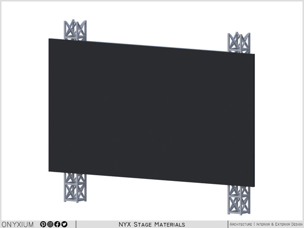Sims 4 — NYX Truss-Mounted TV Panels Tall by Onyxium — Onyxium@TSR Design Workshop Stage Collection - Belong To The 2026
