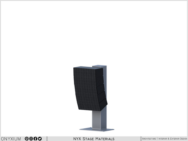 Sims 4 — NYX Stage Floor Speaker Stack Short by Onyxium — Onyxium@TSR Design Workshop Stage Collection - Belong To The