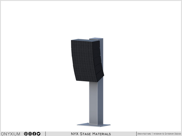 Sims 4 — NYX Stage Floor Speaker Stack Medium by Onyxium — Onyxium@TSR Design Workshop Stage Collection - Belong To The