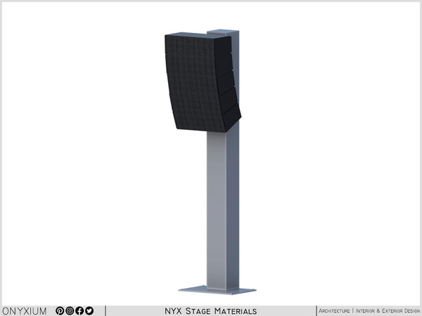 Sims 4 — NYX Stage Floor Speaker Stack Tall by Onyxium — Onyxium@TSR Design Workshop Stage Collection - Belong To The