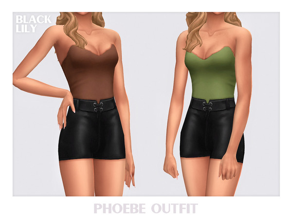 Sims 4 — Phoebe Outfit by Black_Lily — YA, A, Teen